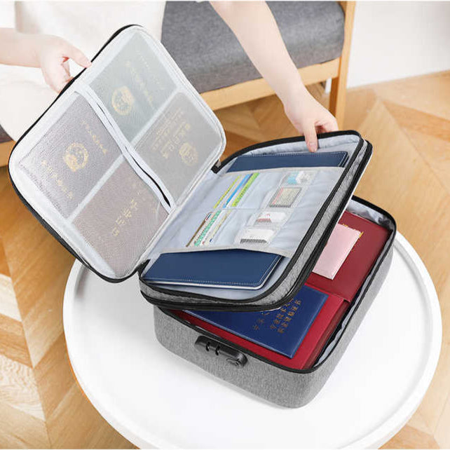 Premium Waterproof Document Storage Travel Bag (Fireproof)
