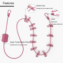 Bungee clothesline with 12 clips (Set of 2)