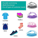 Bungee clothesline with 12 clips (Set of 2)