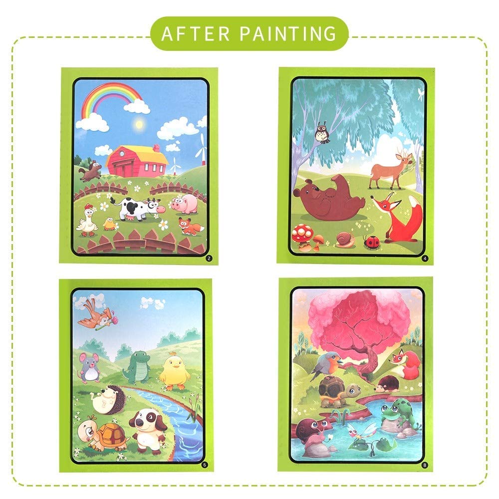 Magic Reusable Water Color Book (Set of 4)