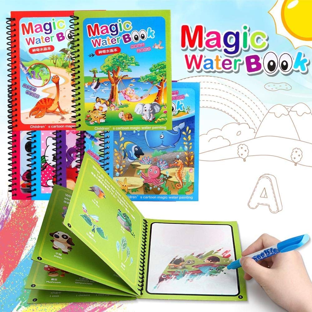 Magic Reusable Water Color Book (Set of 4)