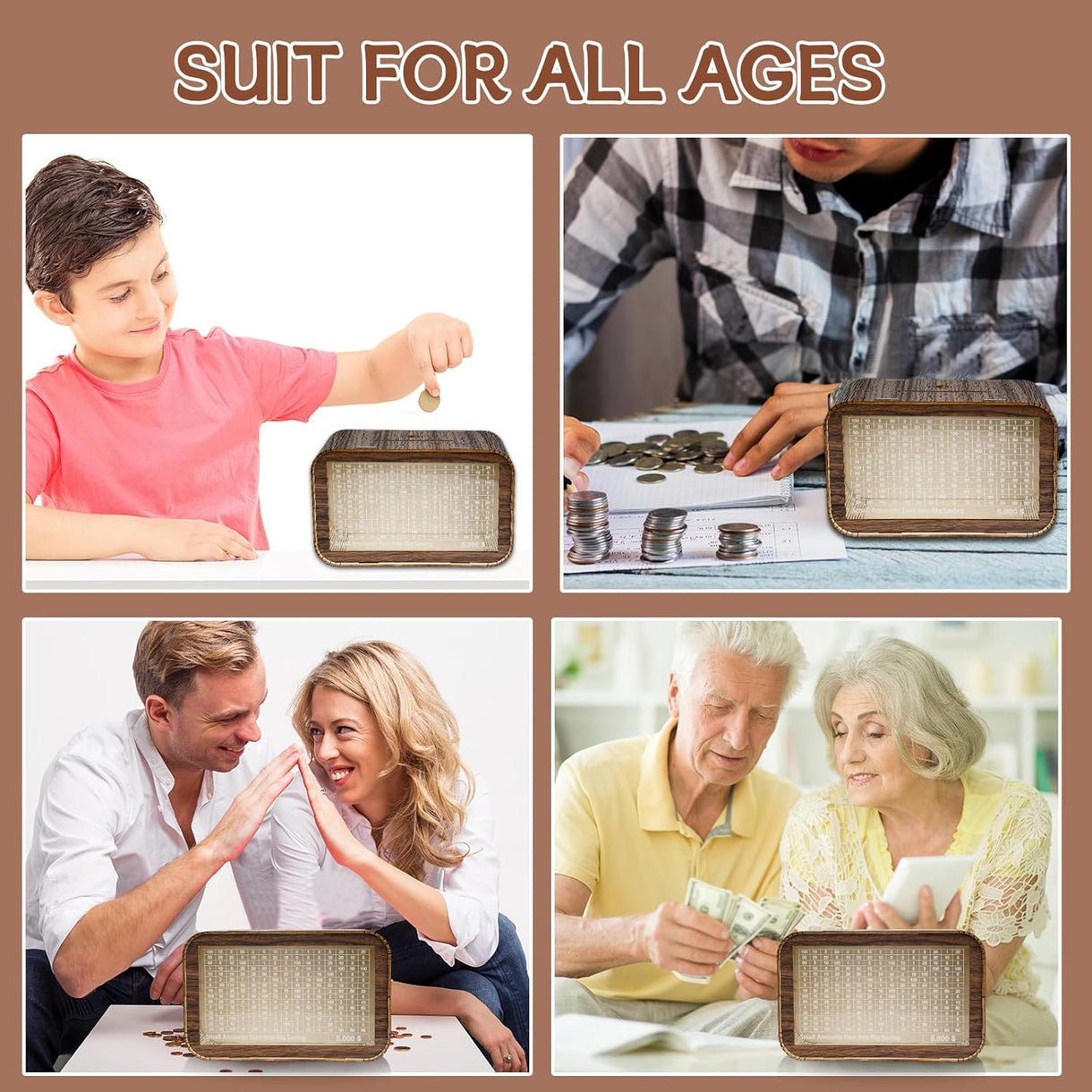 Classic Wooden Savings Bank