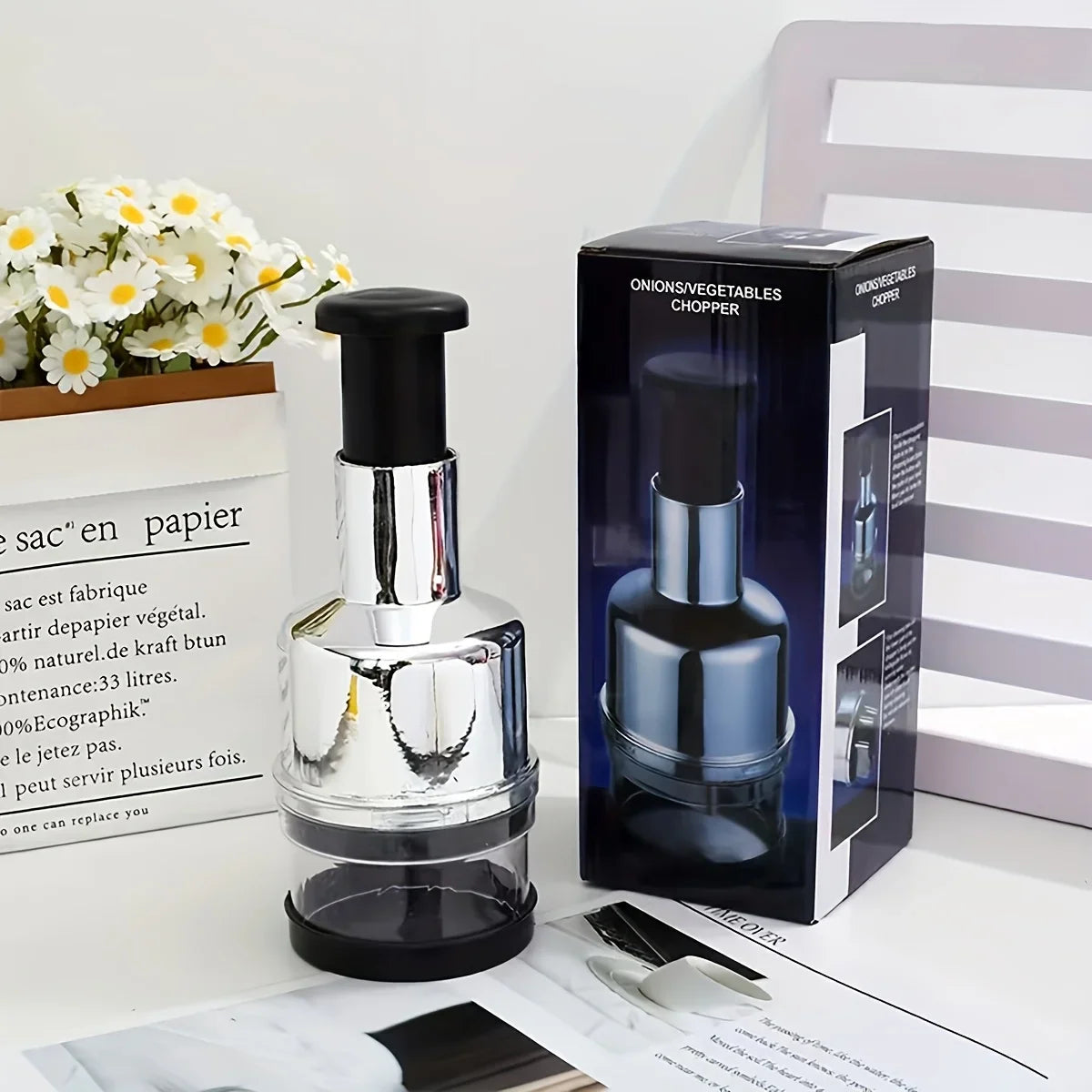 Handheld Vegetable Steel Chopper