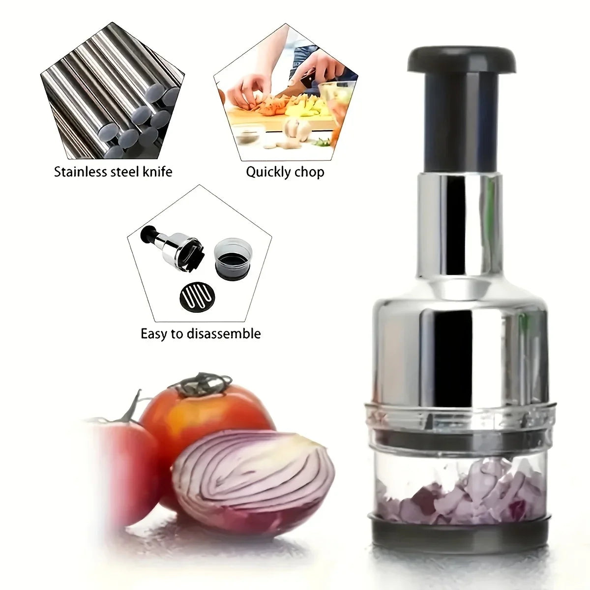 Handheld Vegetable Steel Chopper