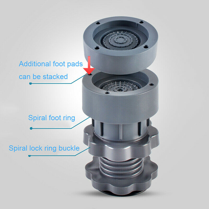 Adjustable Anti Vibration Washing Machine Feet Pads (Set of 4)